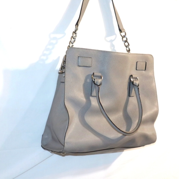 MICHAEL MICHAEL KORS Hamilton Saffiano Leather Large Tote grey - Picture 9 of 15